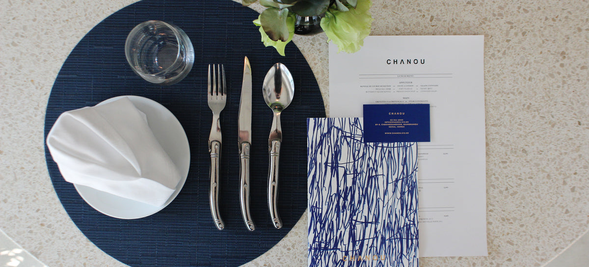 Detail image of Chilewich woven material showcasing texture, color, and pattern of the terrastrand yarn weave.