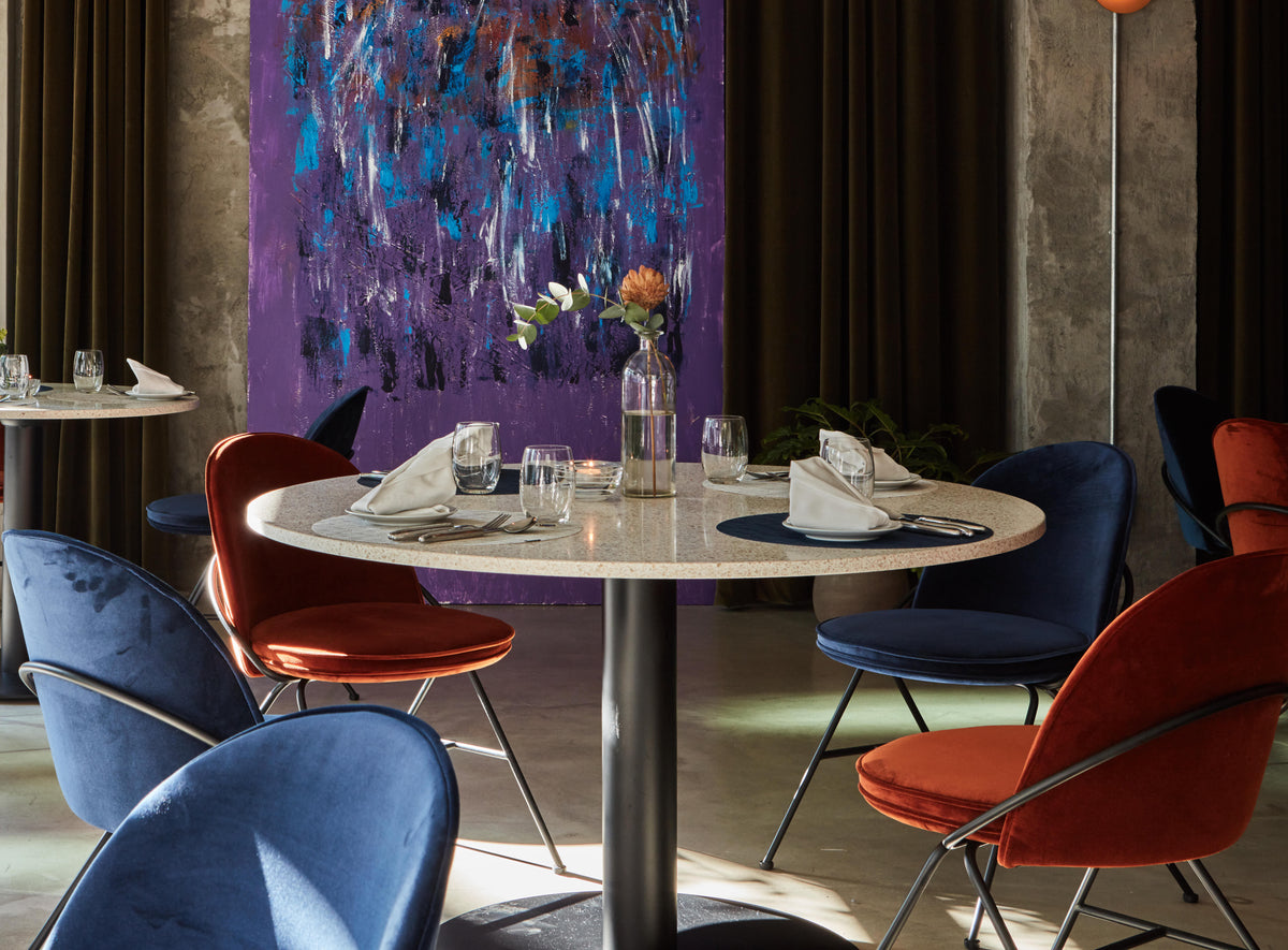 Detail image of Chilewich woven material showcasing texture, color, and pattern of the terrastrand yarn weave.