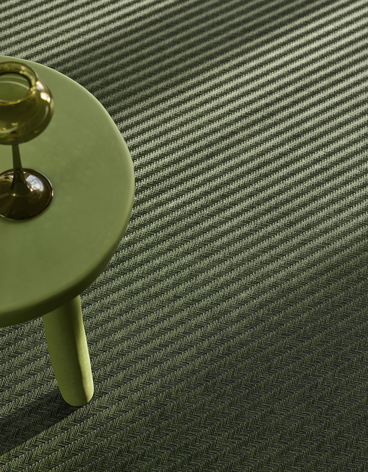 Detail image of Chilewich woven material showcasing texture, color, and pattern of the terrastrand yarn weave.