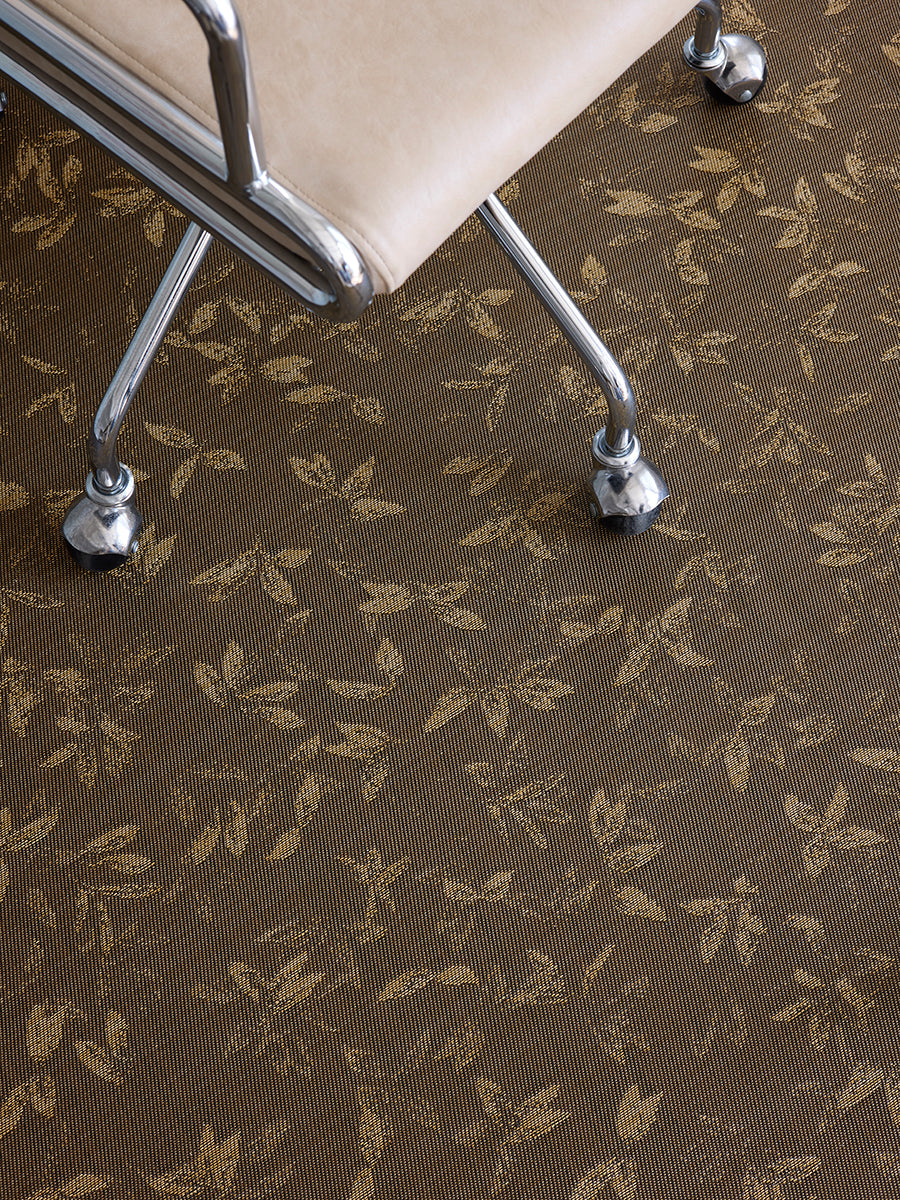 Detail image of Chilewich woven material showcasing texture, color, and pattern of the terrastrand yarn weave.