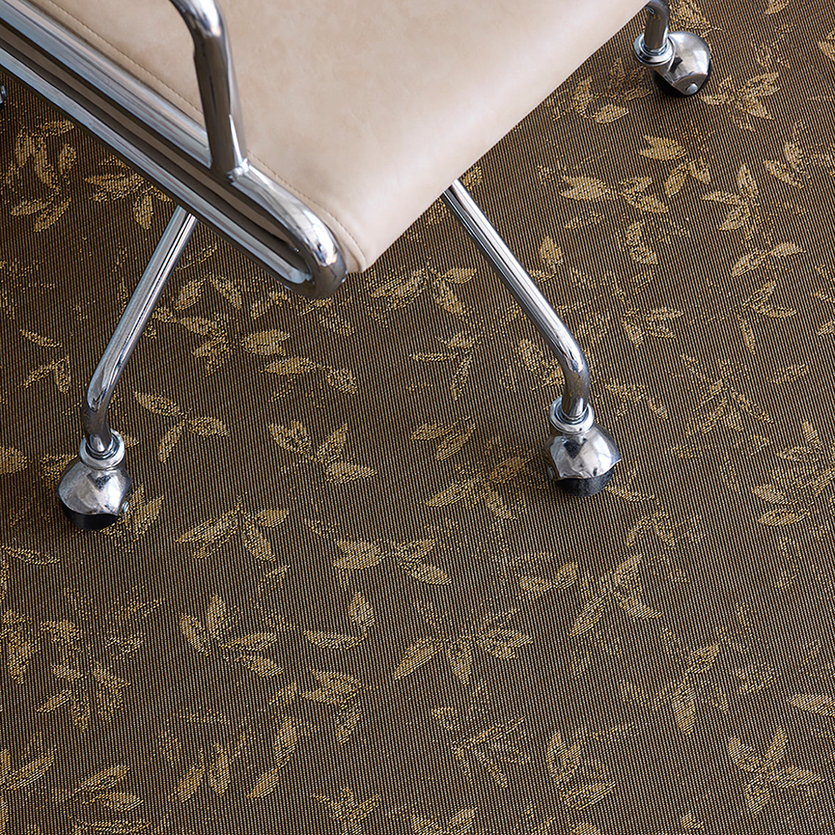 Detail image of Chilewich woven material showcasing texture, color, and pattern of the terrastrand yarn weave.