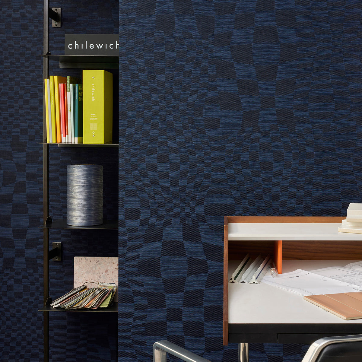 Detail image of Chilewich woven material showcasing texture, color, and pattern of the terrastrand yarn weave.