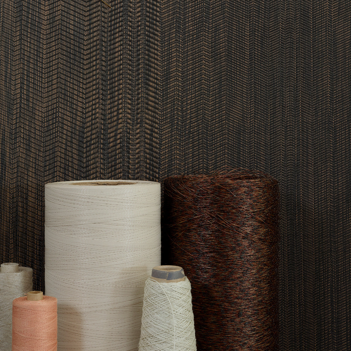 Detail image of Chilewich woven material showcasing texture, color, and pattern of the terrastrand yarn weave.