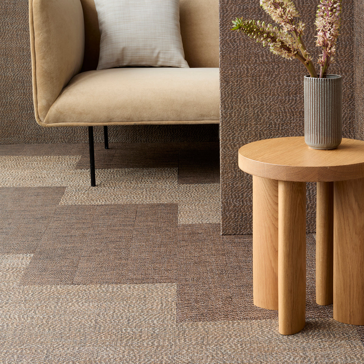 Detail image of Chilewich woven material showcasing texture, color, and pattern of the terrastrand yarn weave.