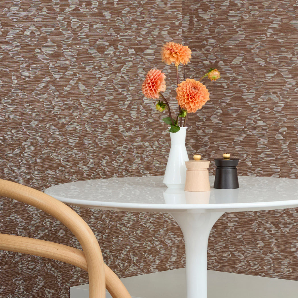 Detail image of Chilewich woven material showcasing texture, color, and pattern of the terrastrand yarn weave.