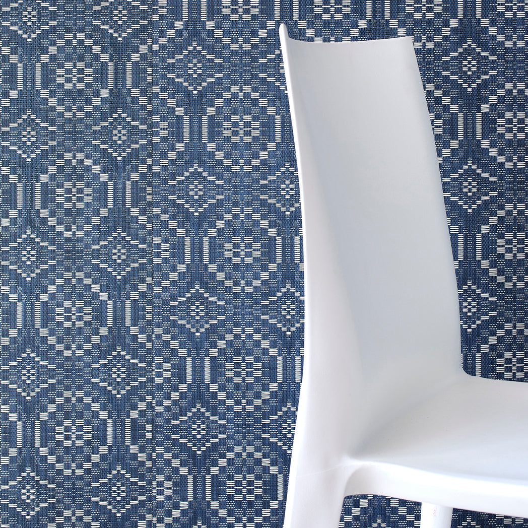 Detail image of Chilewich woven material showcasing texture, color, and pattern of the terrastrand yarn weave.