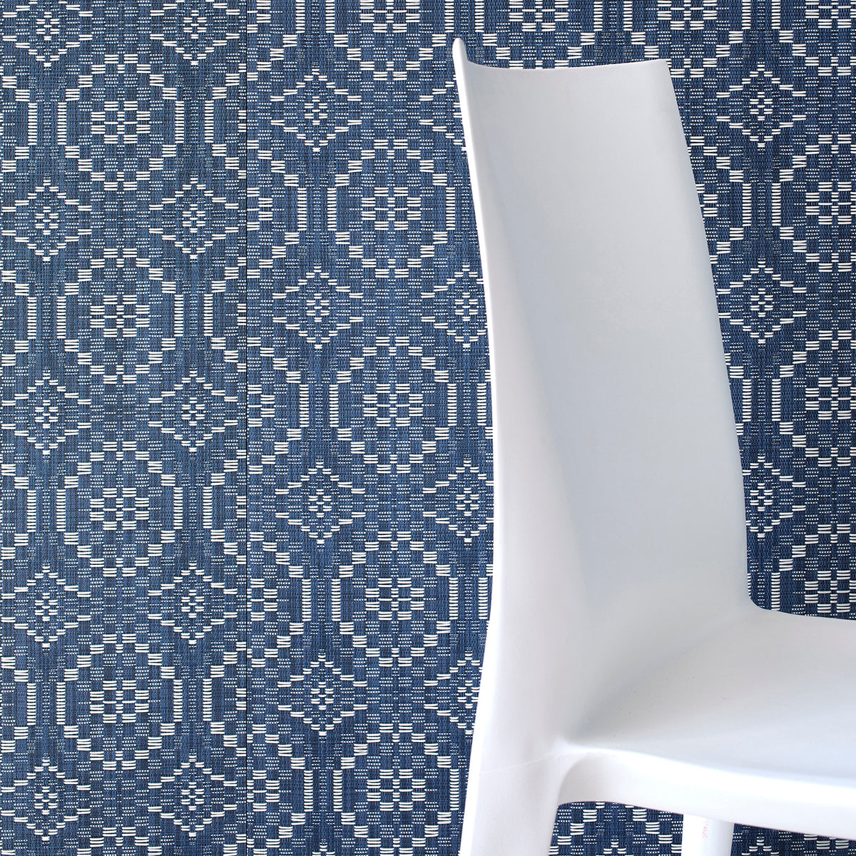 Detail image of Chilewich woven material showcasing texture, color, and pattern of the terrastrand yarn weave.
