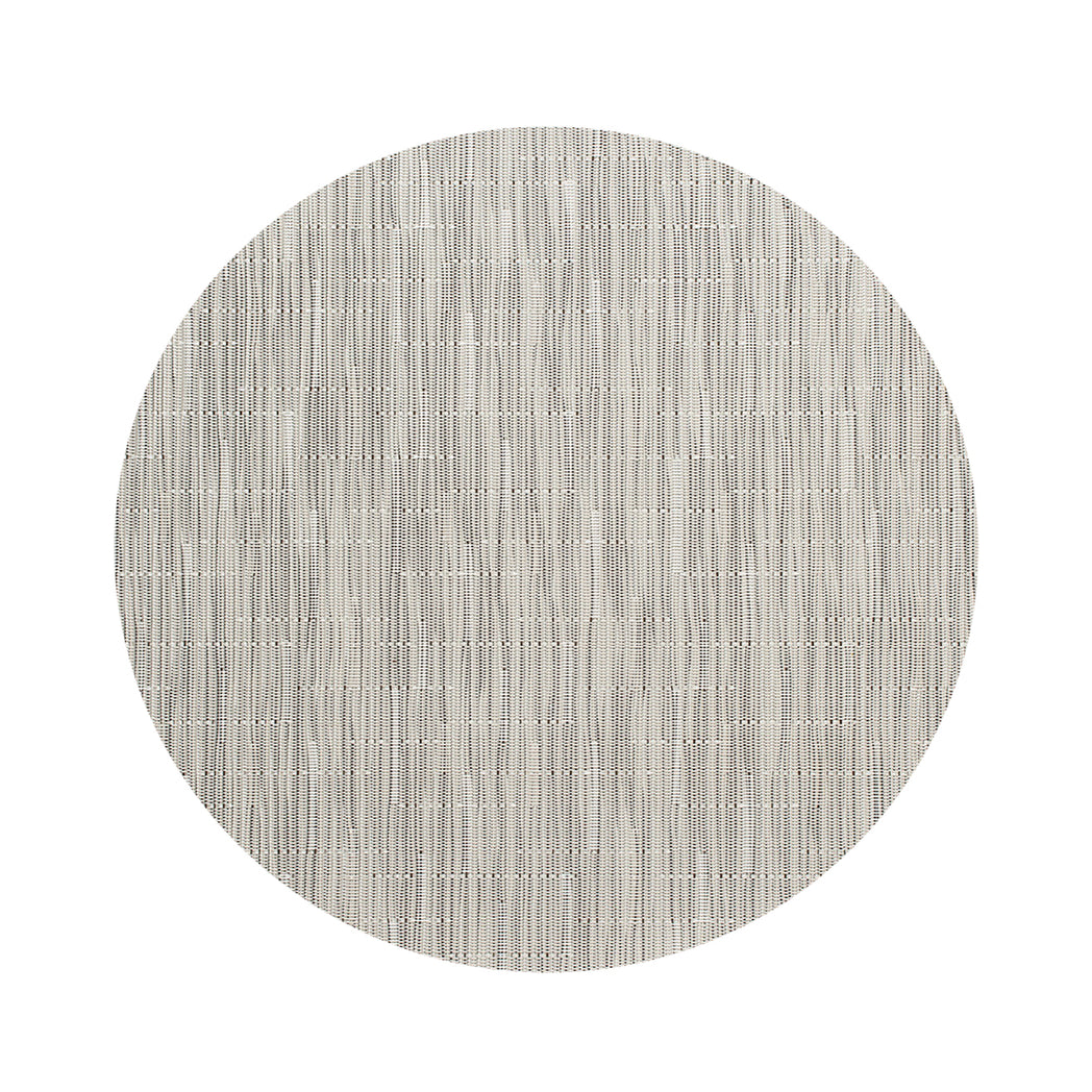 Round Placemats in Light Neutral Beige with Dark Greige