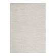 Rectangle Woven Floor Mat in Light Neutral Beige With White