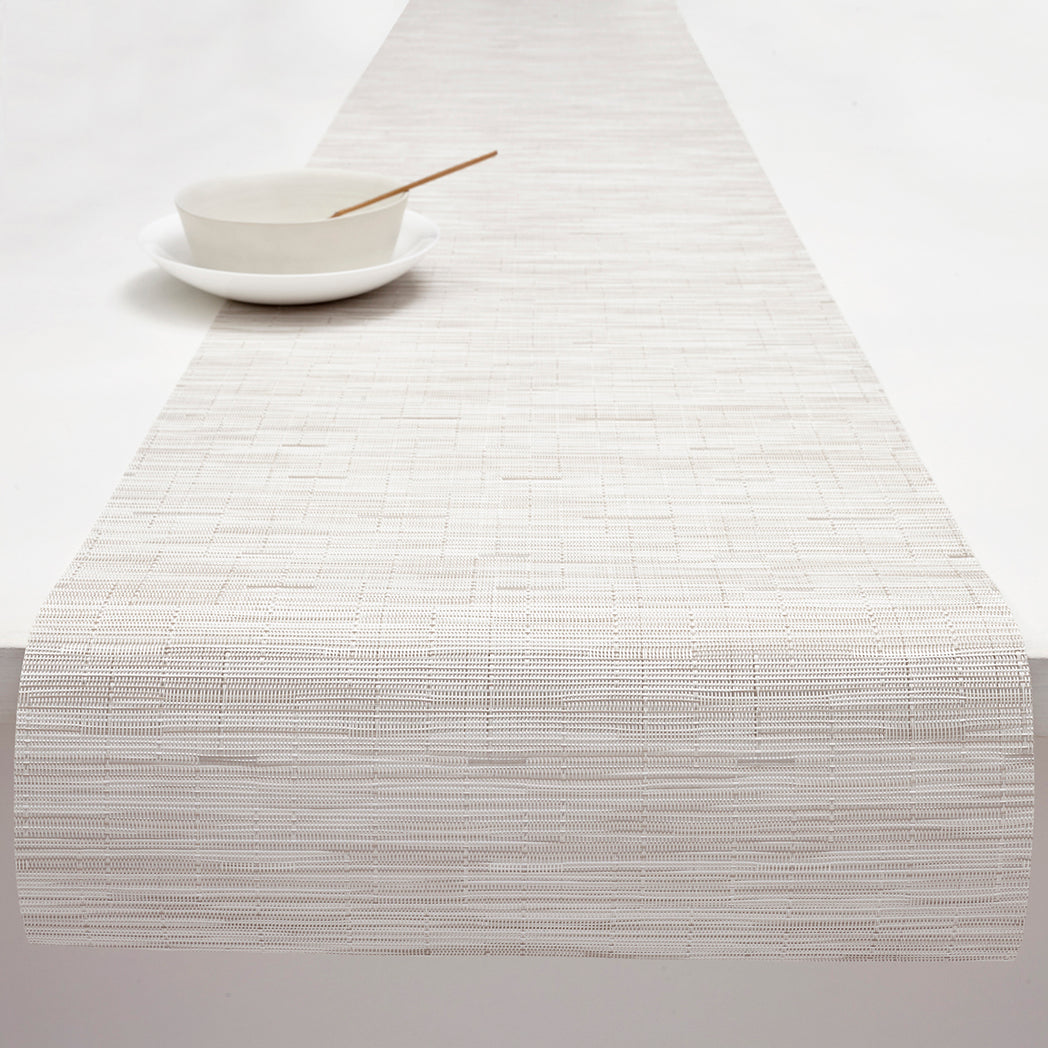 14'' x 72'' Table Runners in Light Neutral Beige With White