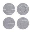Set of 4 Coasters in Light Silver
