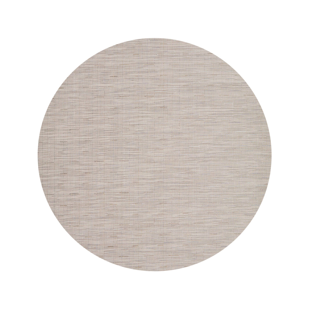 Round Woven Floor Mat in Midtone Warm Beige