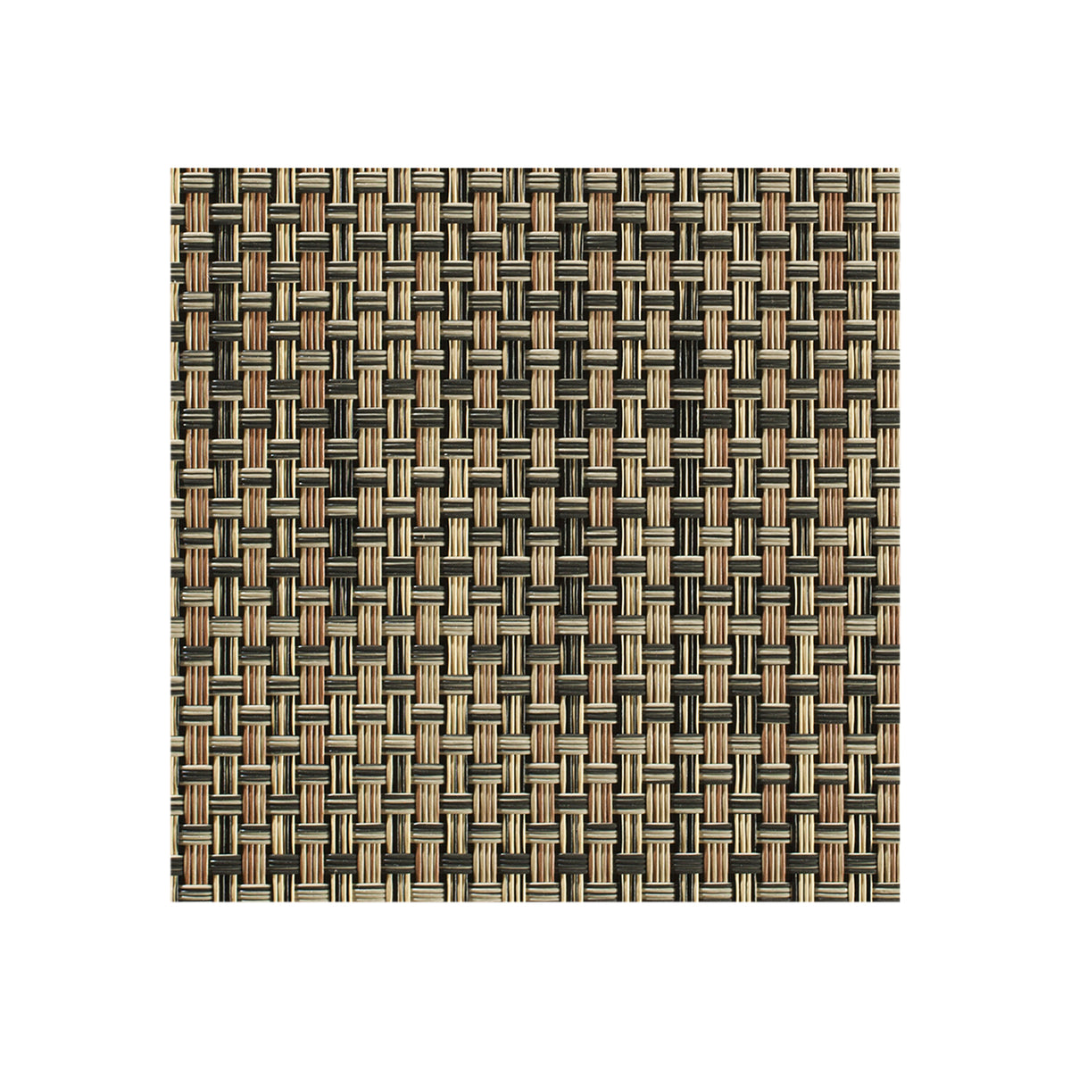 Chilewich Basketweave floor mat in Bark, showcasing woven terrastrand yarn texture and modern design aesthetic.