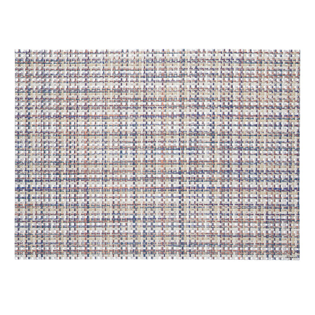Rectangle Placemats in Light Warm Beige Base with Multicolored Accents