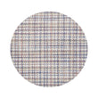 Round Placemats in Light Warm Beige Base with Multicolored Accents