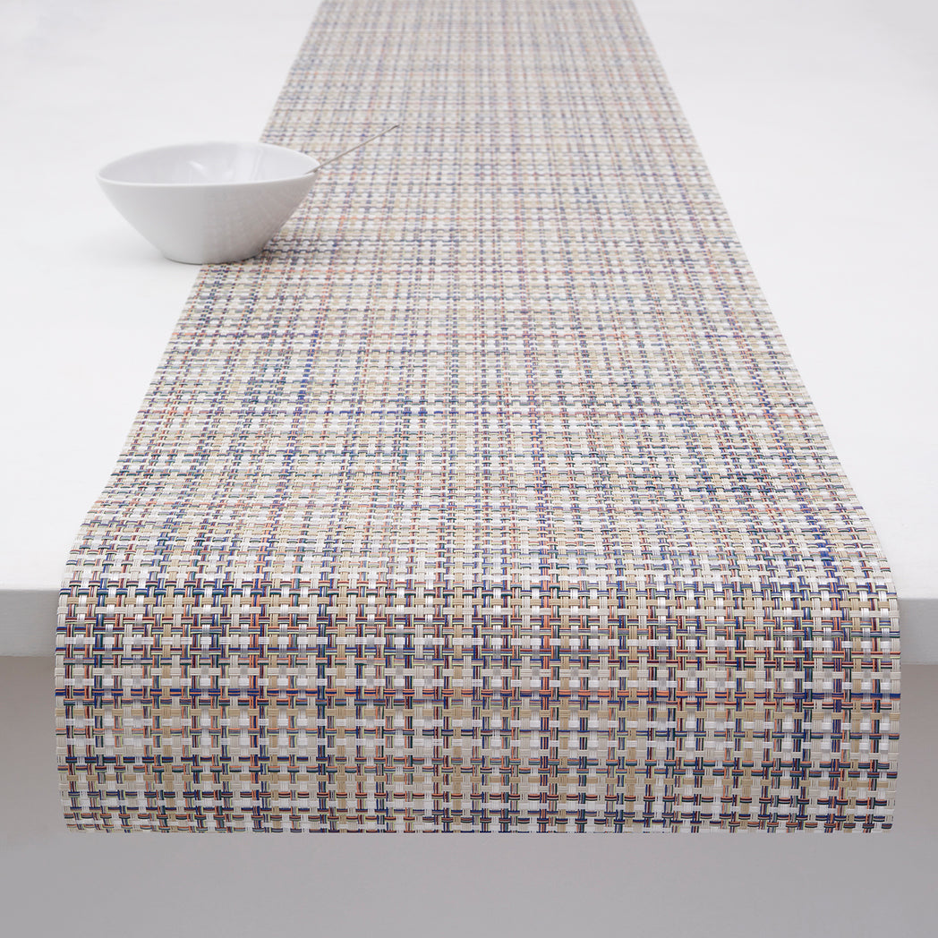 14'' x 72'' Table Runners in Light Warm Beige Base with Multicolored Accents