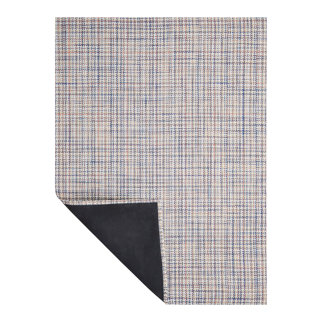 Chilewich Basketweave floor mat in Bon, showcasing woven terrastrand yarn texture and modern design aesthetic.