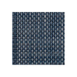 Chilewich Basketweave floor mat in Denim, showcasing woven terrastrand yarn texture and modern design aesthetic.
