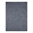 Rectangle Woven Floor Mat in Midtone Blue with Light Cool Silver