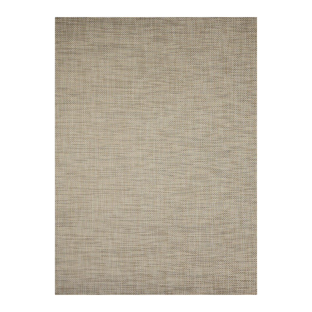 Rectangle Woven Floor Mat in Metallic Midtone Warm Beige Tones