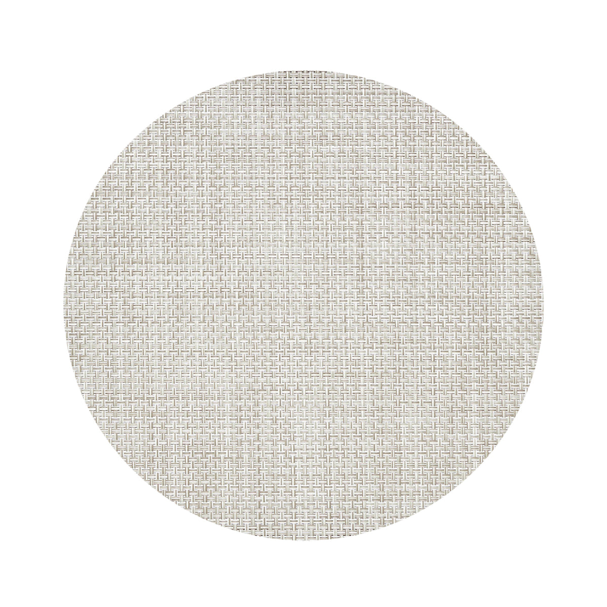 Round Placemats in Light Cool Beige with White