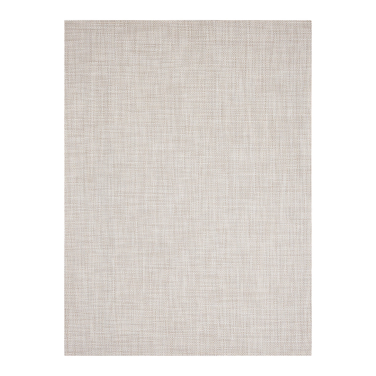 Natural Woven Floor Mat in Light Cool Beige with White
