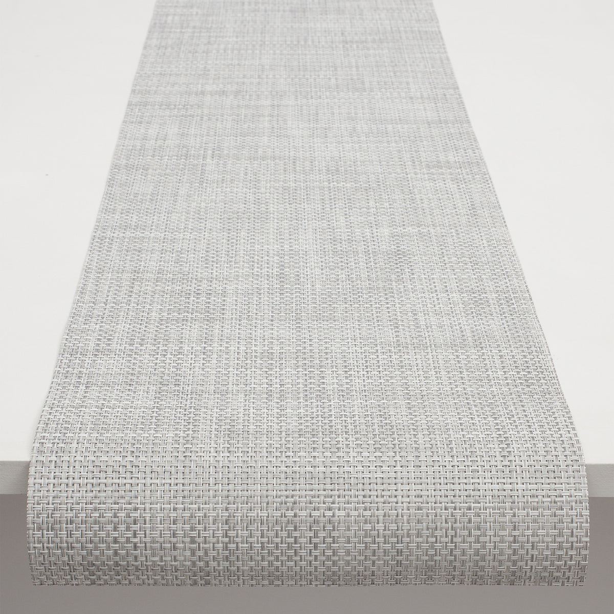 14'' x 72'' Table Runners in Light Cool Silver with White
