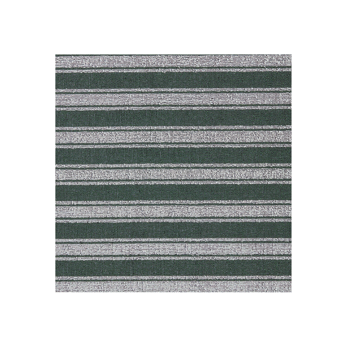Chilewich striped woven mat with textured terrastrand yarn surface, featuring modern linear design and durable finish.