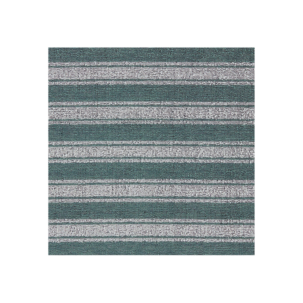 Chilewich striped woven mat with textured terrastrand yarn surface, featuring modern linear design and durable finish.