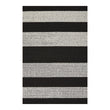 Rectangle Shag Mats in Mix of Black and White