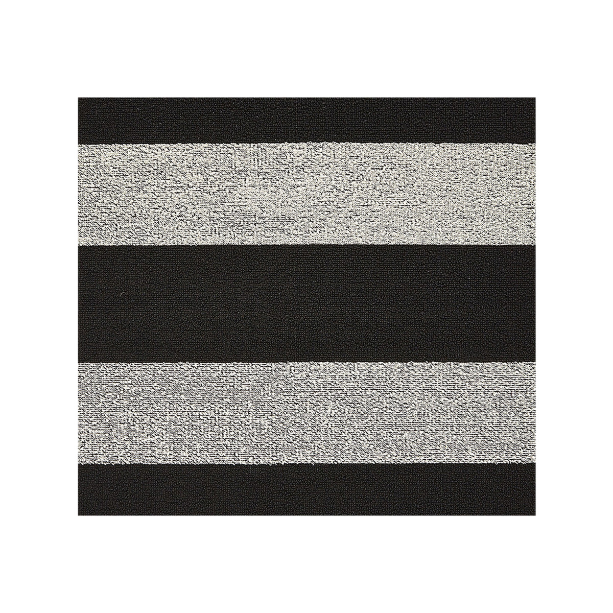 Square Shag Mats in Mix of Black and White