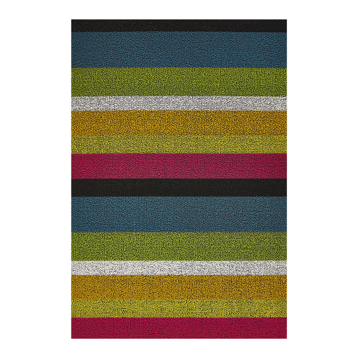 Rectangle Shag Mats in Mix of Pink, Turquoise, Light Yellow Orange, and Light Warm Green