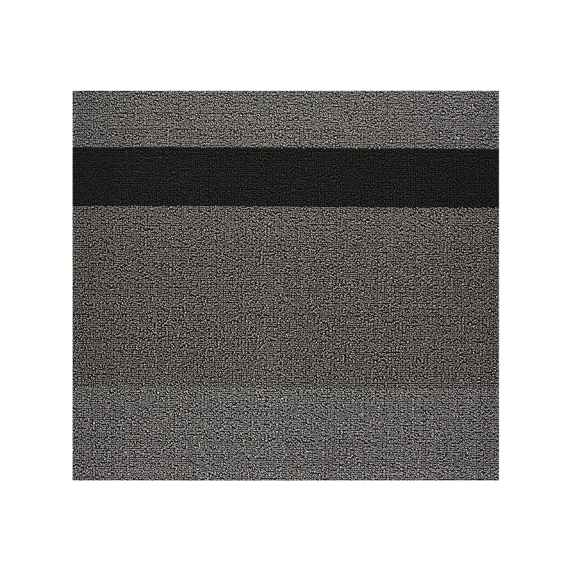 Bold Stripe Shag Mat Samples - Silver/Black View 1
