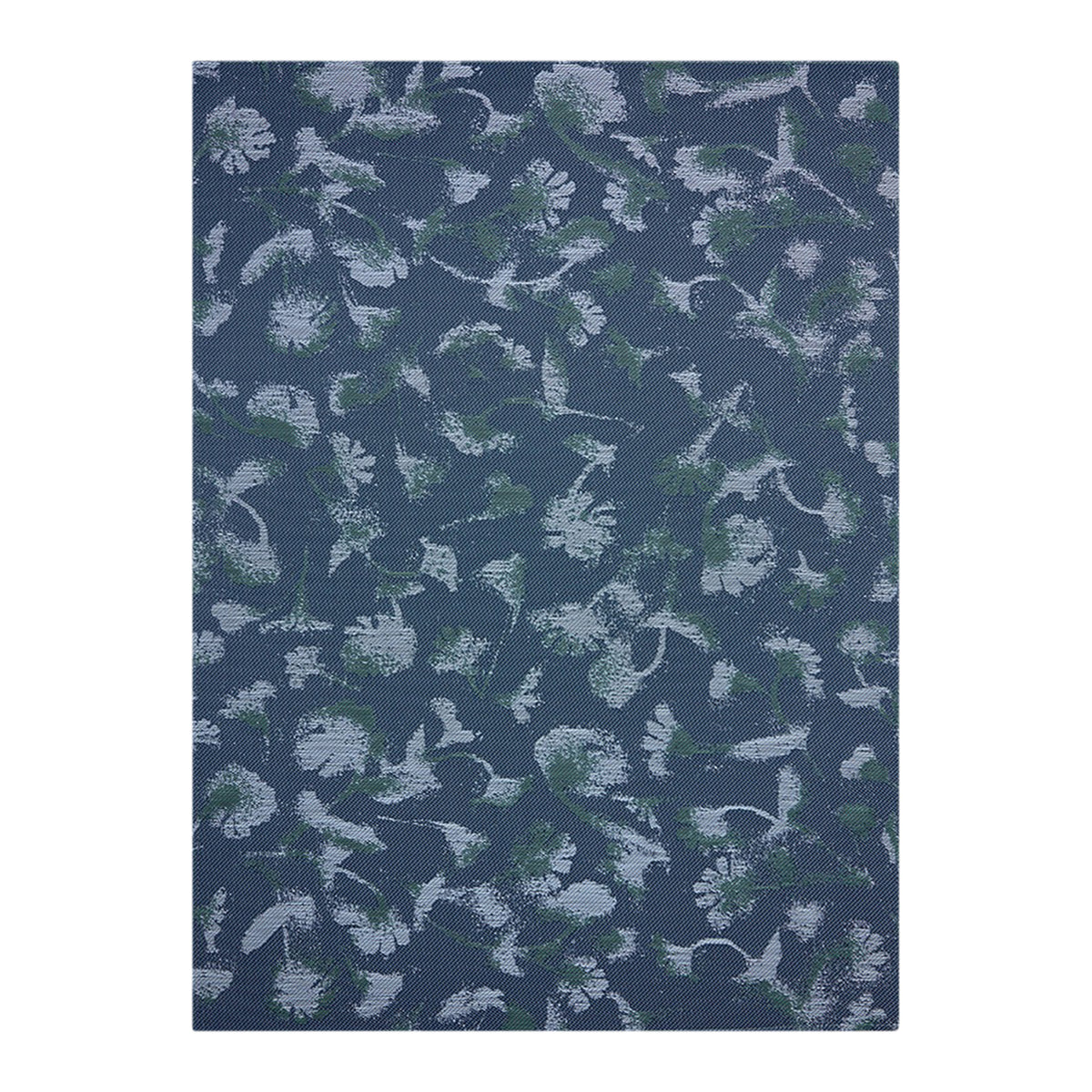 Indigo Woven Floor Mat in Light Neutral Beige Base with Light Orange and Midtone Brown Accents