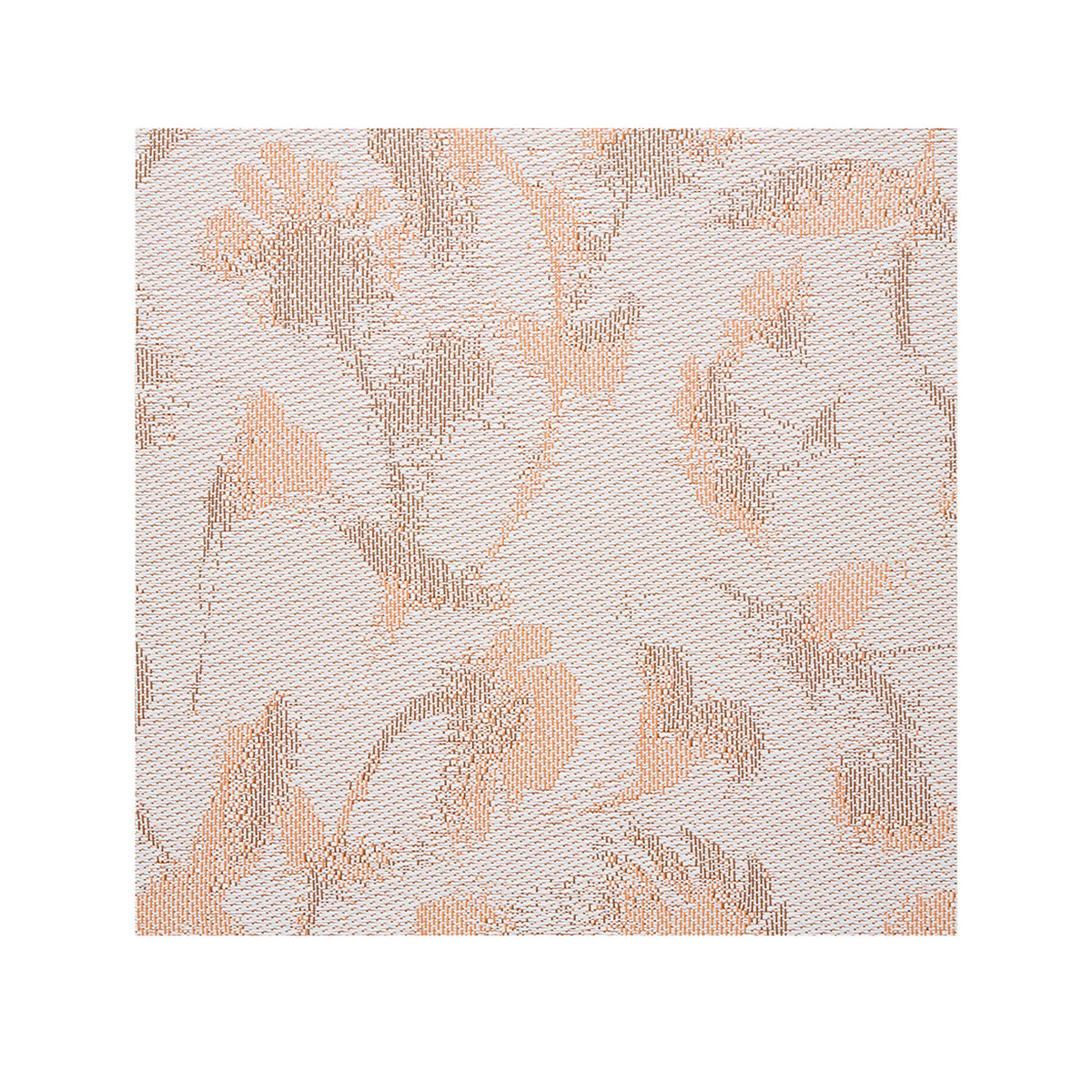 Square Placemats in Light Neutral Beige Base with Light Orange and Midtone Brown Accents