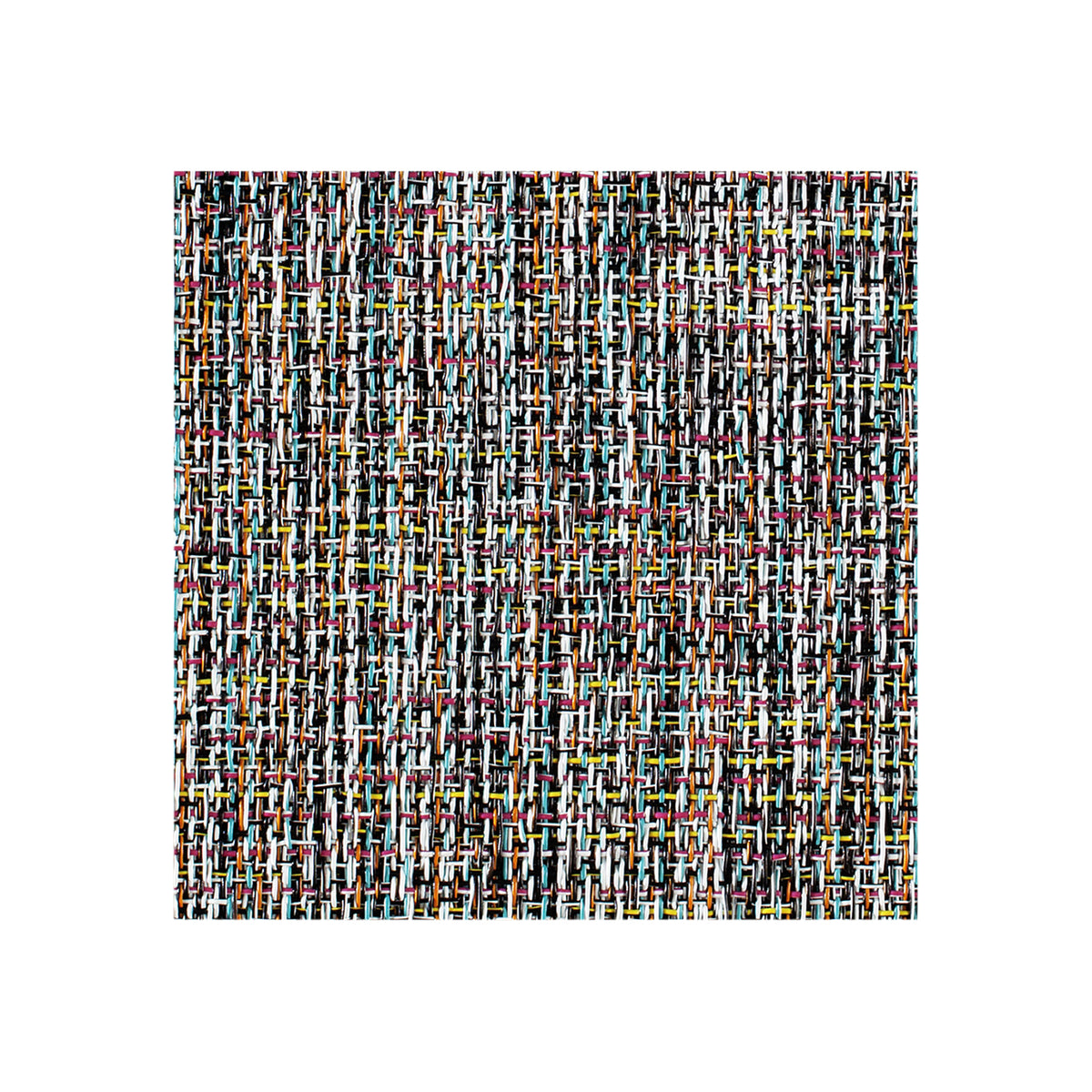 Detail image of Chilewich woven material showcasing texture, color, and pattern of the terrastrand yarn weave.
