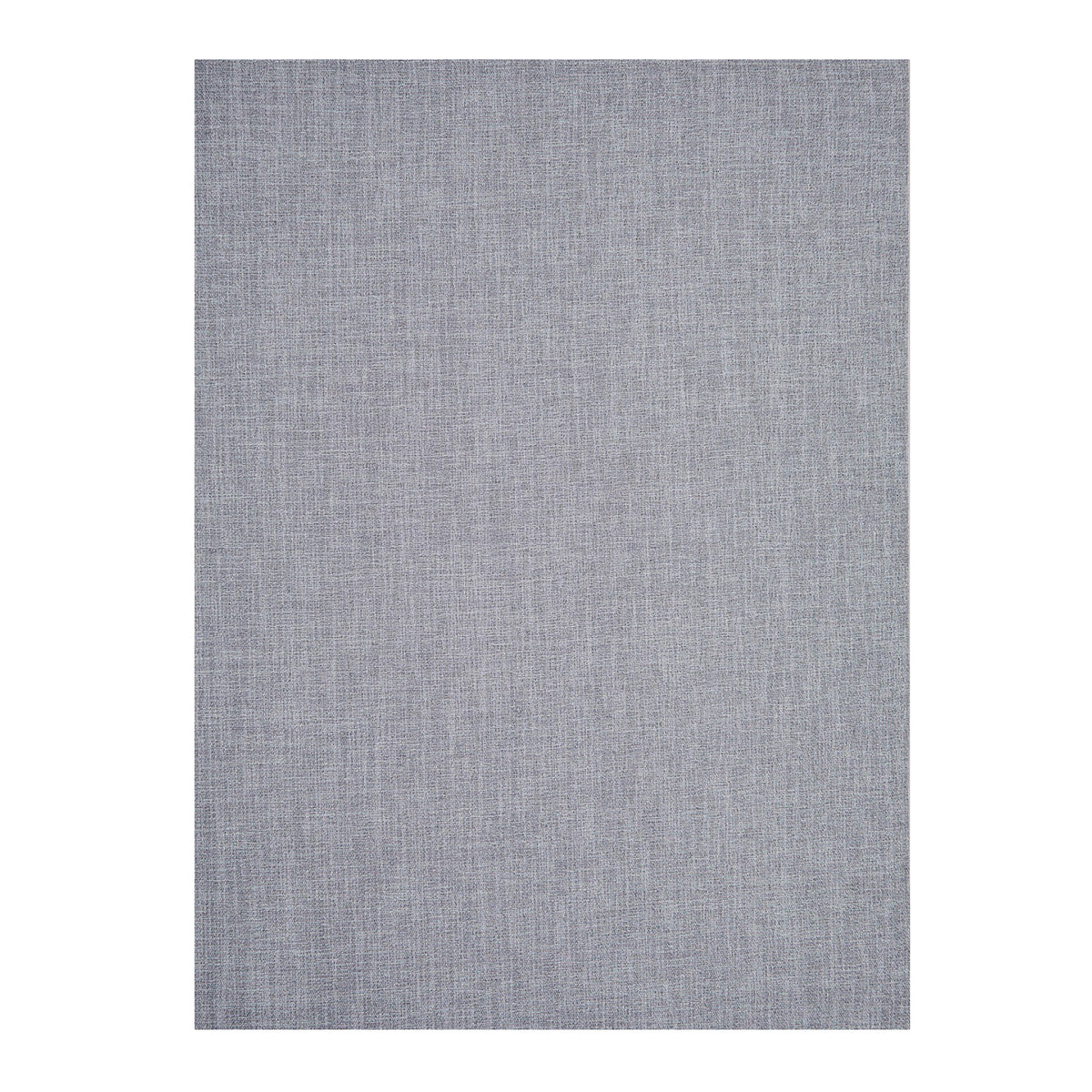 Moon Woven Floor Mat in Metallic Light Silver with White
