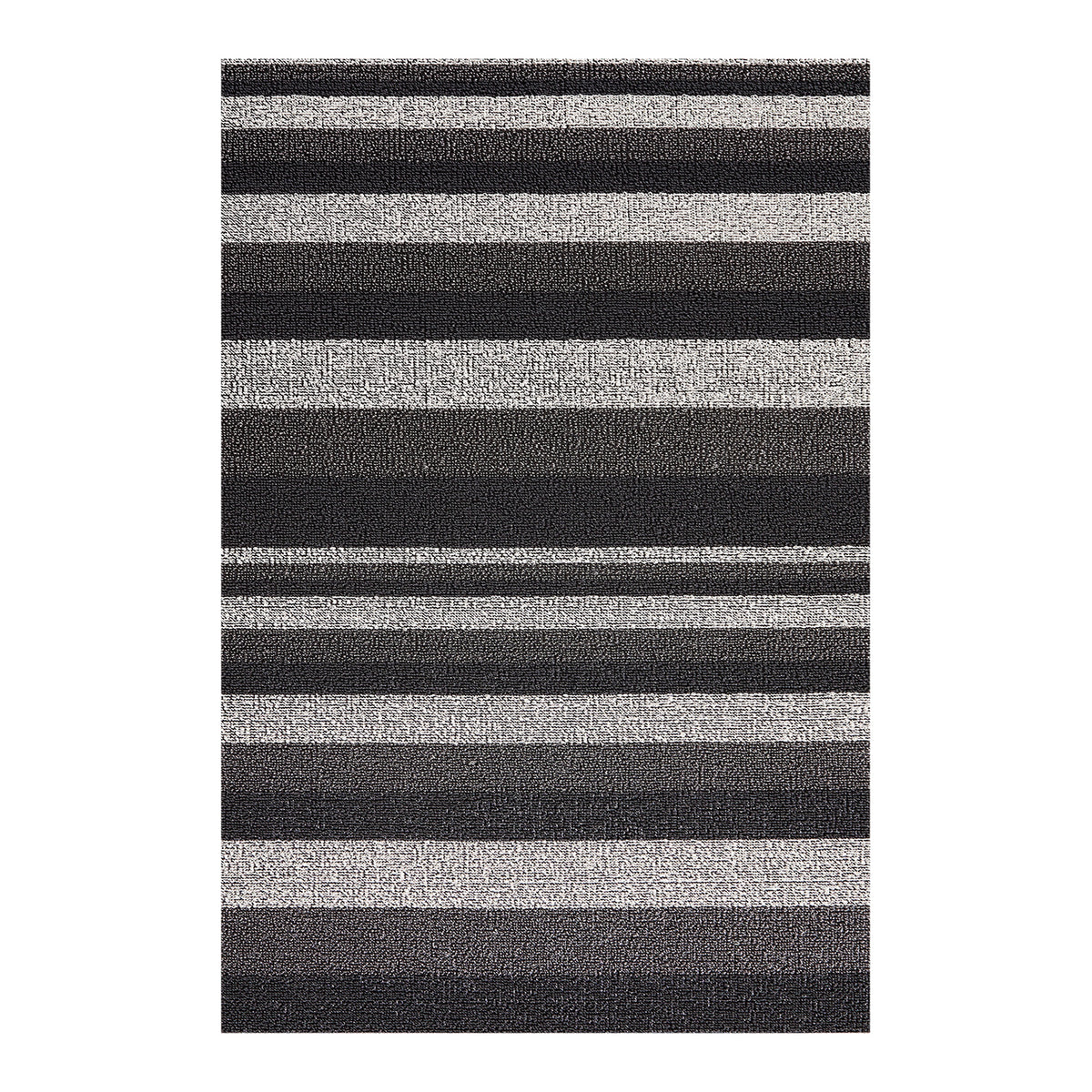Rectangle Shag Mats in Mix of Cool Grey Tones and White