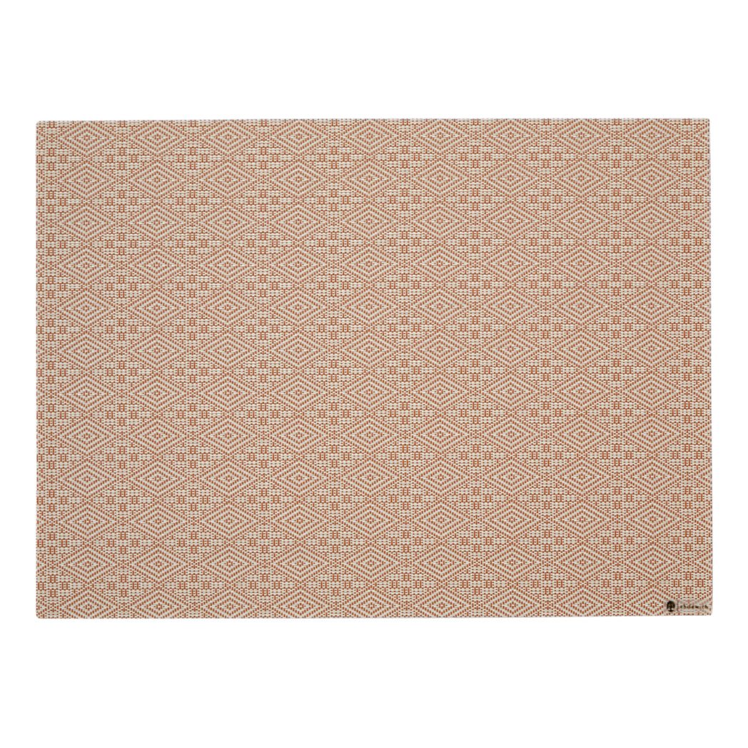 Rectangle Placemats in Muted Midtone Warm Red with White