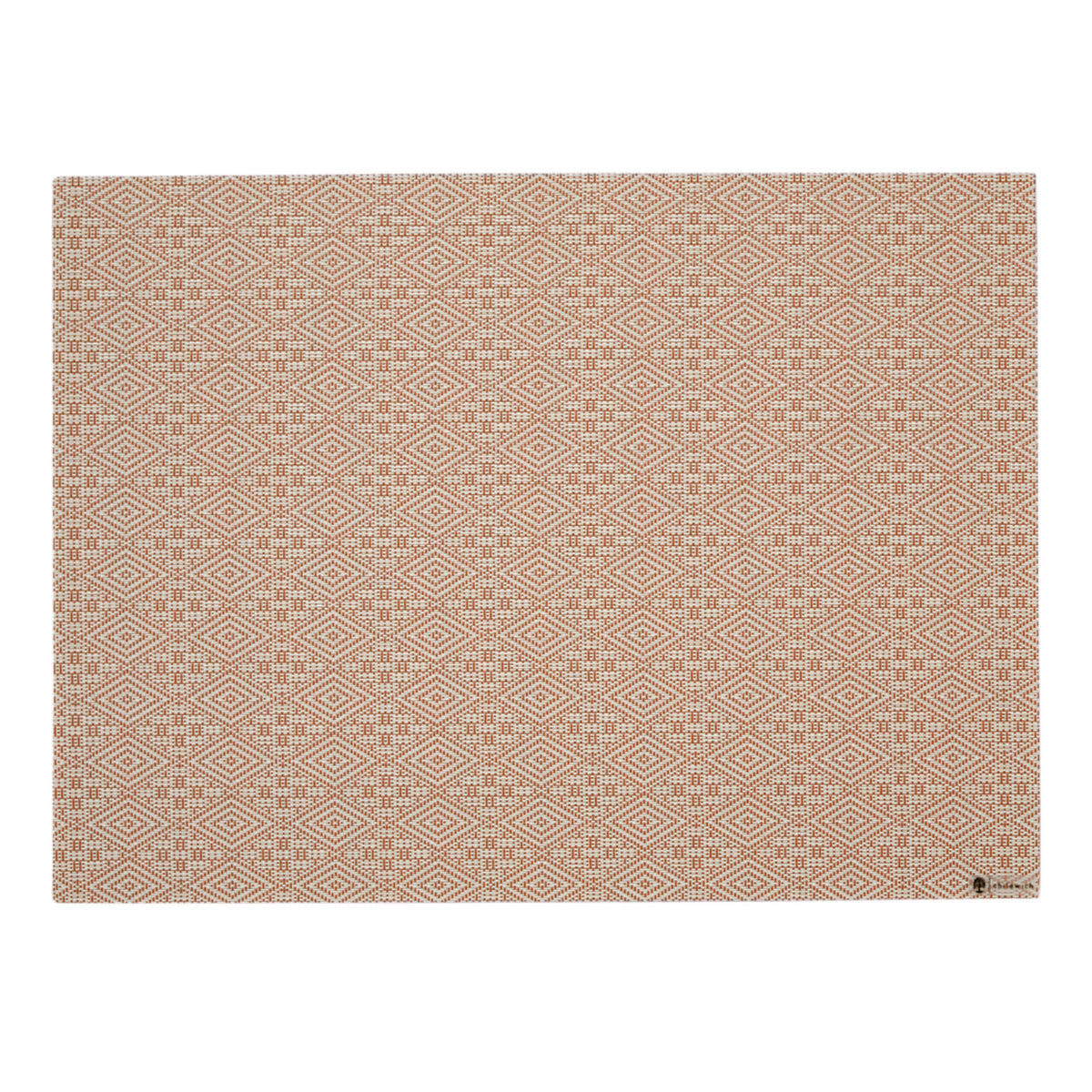 Rectangle Placemats in Muted Midtone Warm Red with White