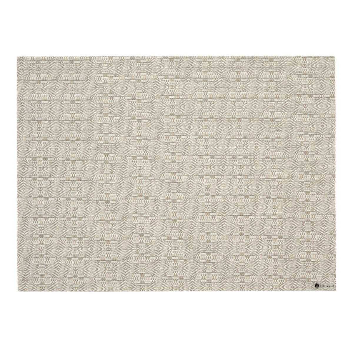 Rectangle Placemats in Light Neutral Beige with White