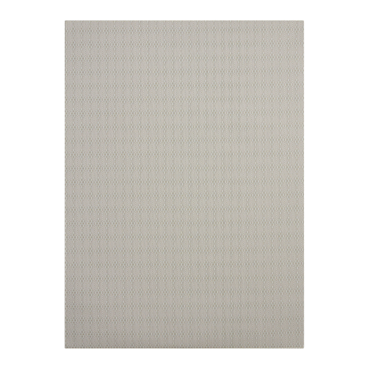 Flax Woven Floor Mat in Light Neutral Beige with White