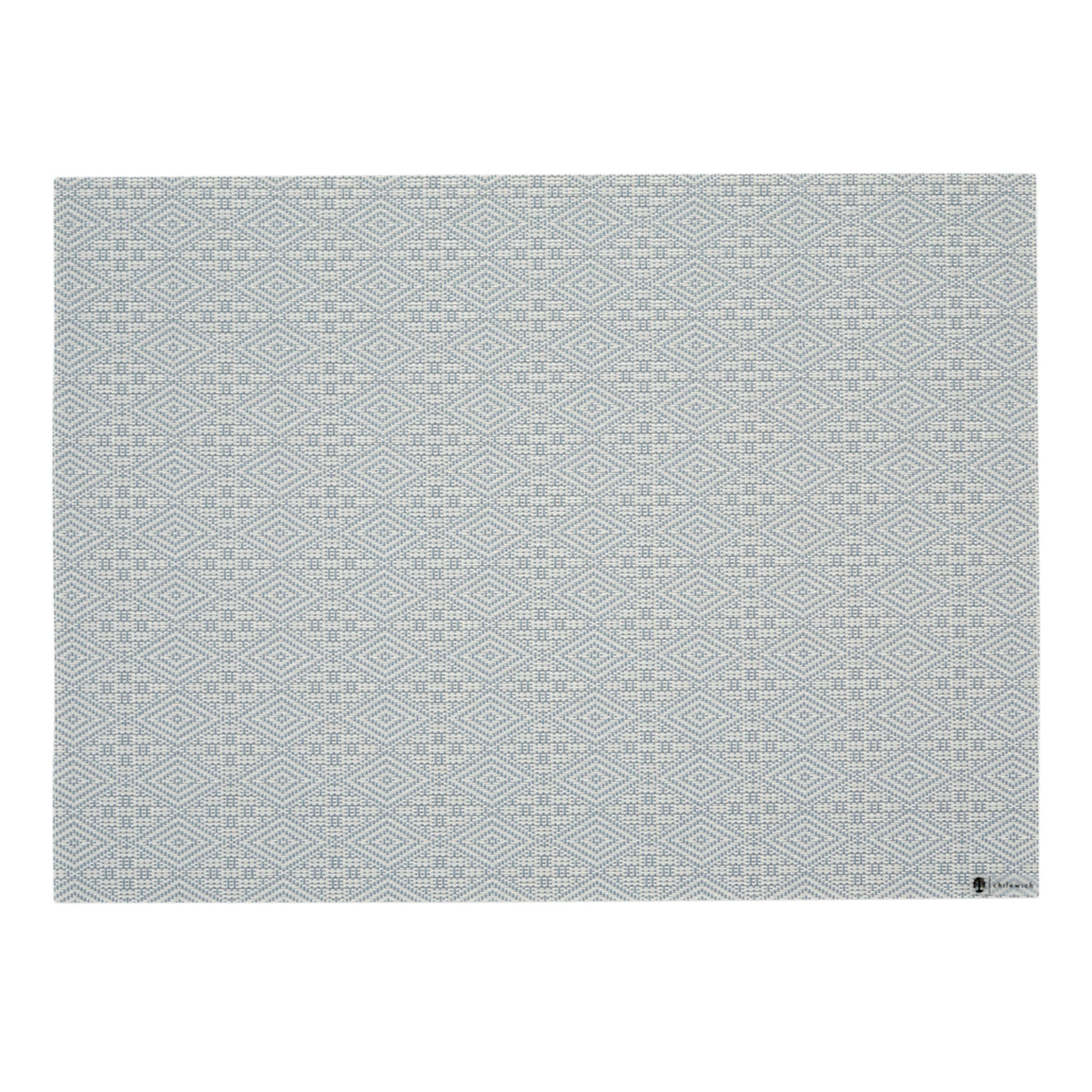 Rectangle Placemats in Muted Light Blue with White