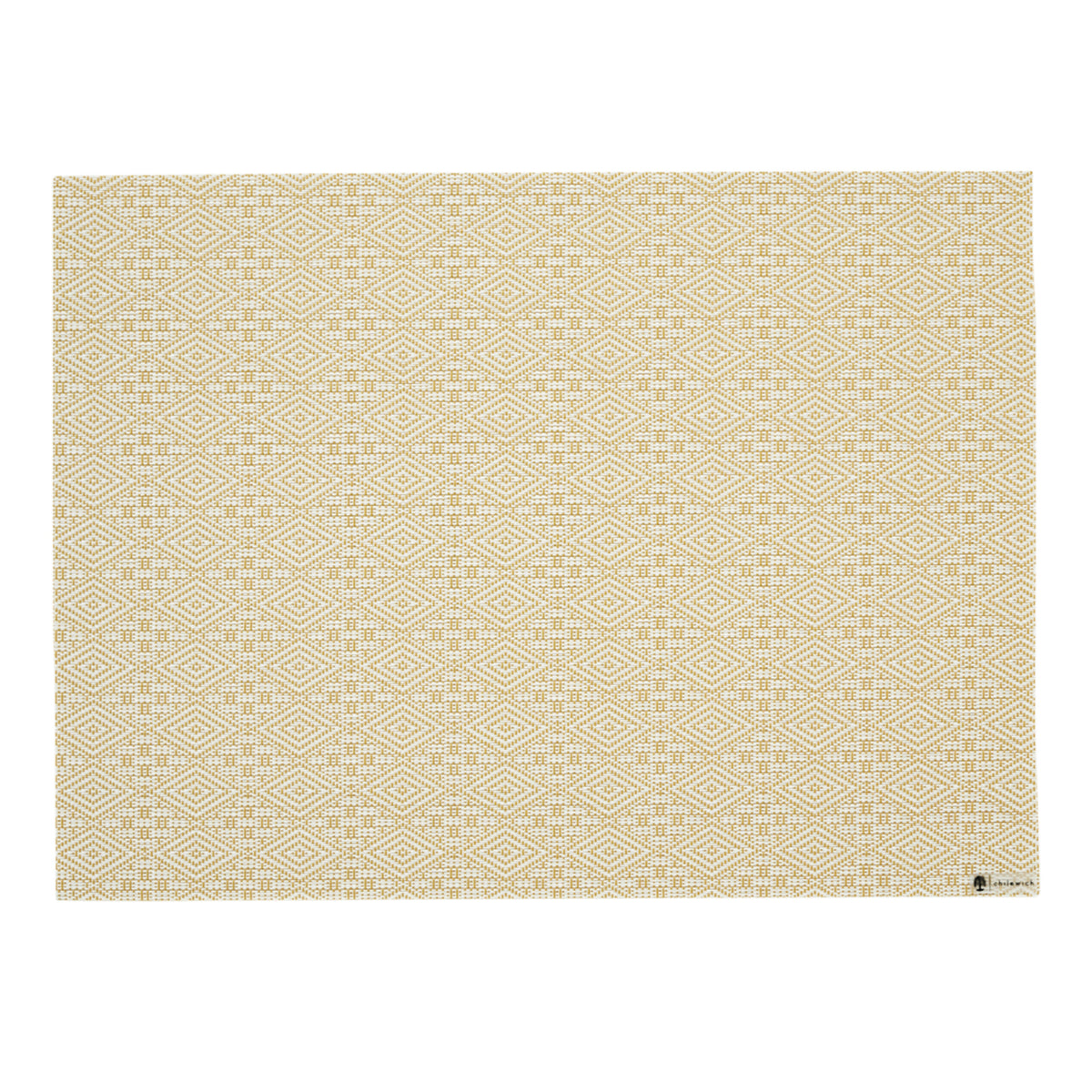 Rectangle Placemats in Mustard with White