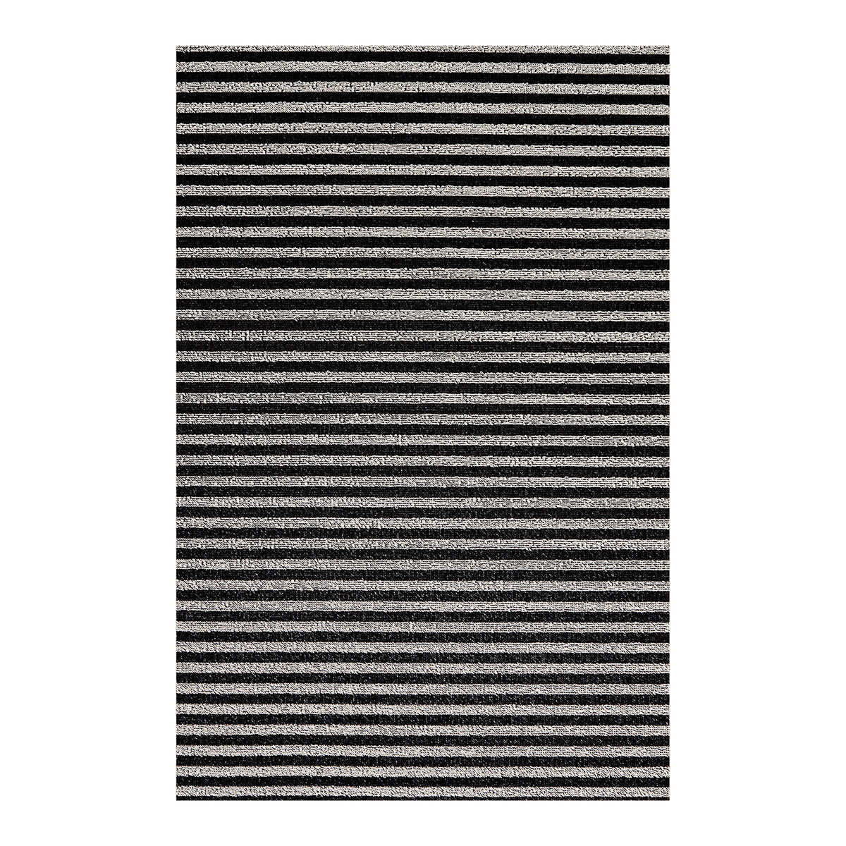 Rectangle Shag Mats in Mix of Black and White