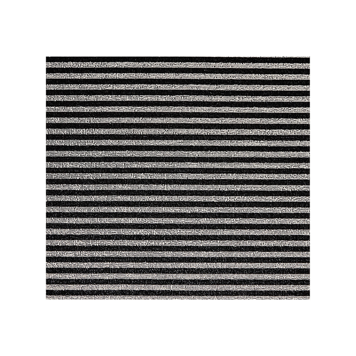 Tuxedo Shag Mat in Mix of Black and White