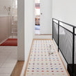 Chilewich woven floor mat in neutral woven terrastrand yarn, durable and stylish for modern living spaces.