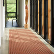 Chilewich woven floor mat in neutral woven terrastrand yarn, durable and stylish for modern living spaces.