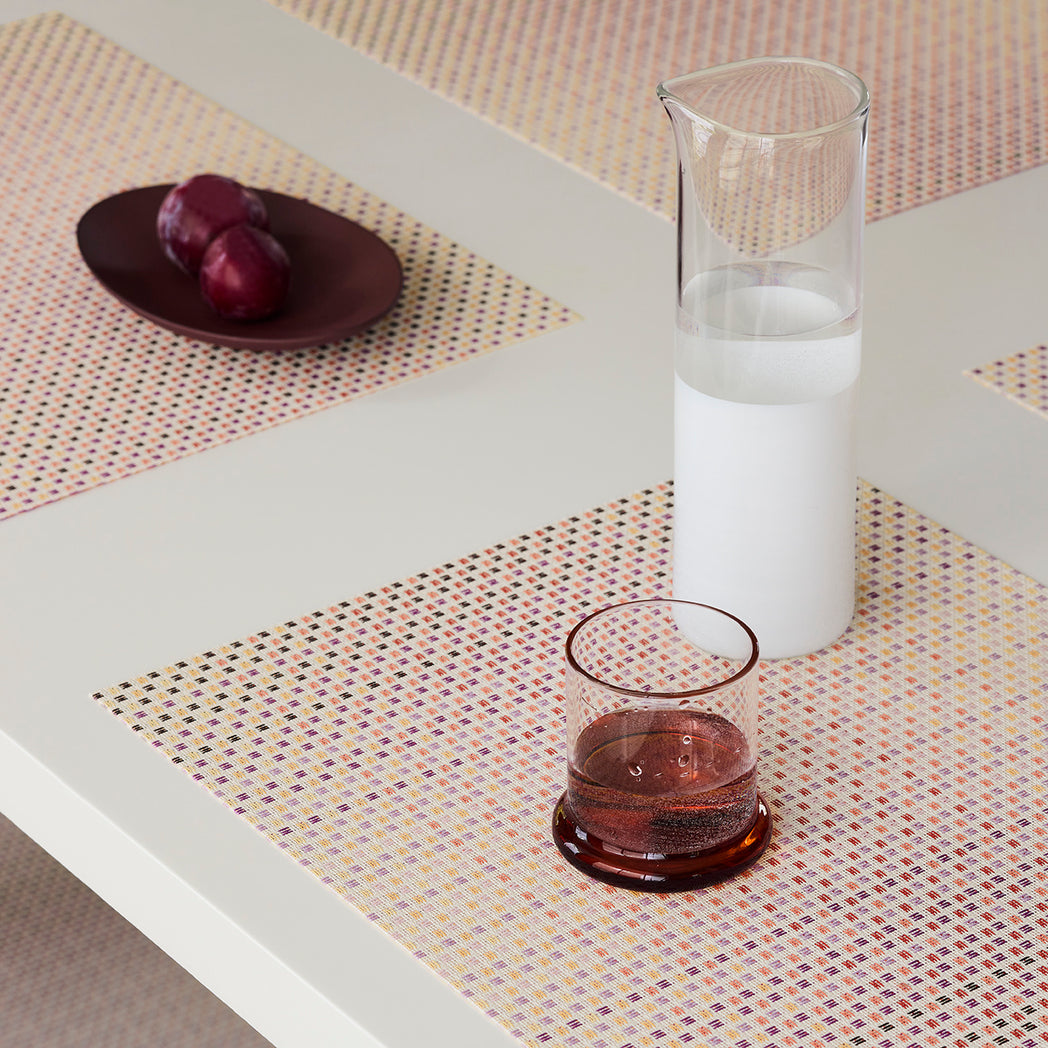 Chilewich woven floor mat in neutral woven terrastrand yarn, durable and stylish for modern living spaces.