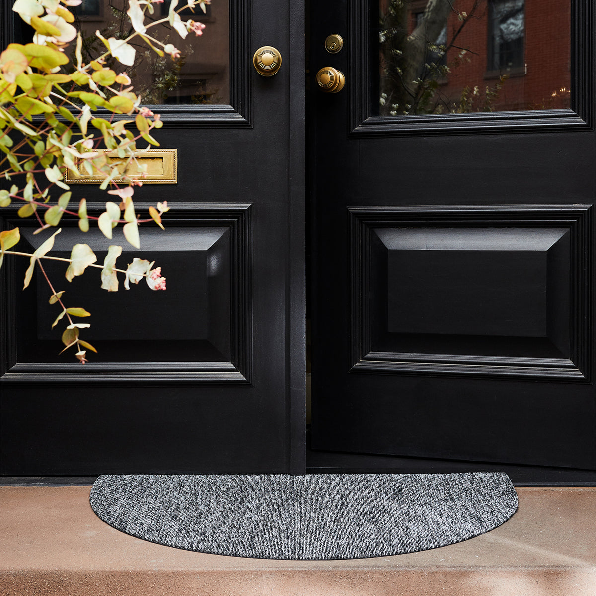 Heathered Shag Mats - Grey Welcome Mat